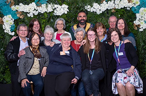 Mayor Cr Steve Staikos with some of Kingston's wonderful volunteers.