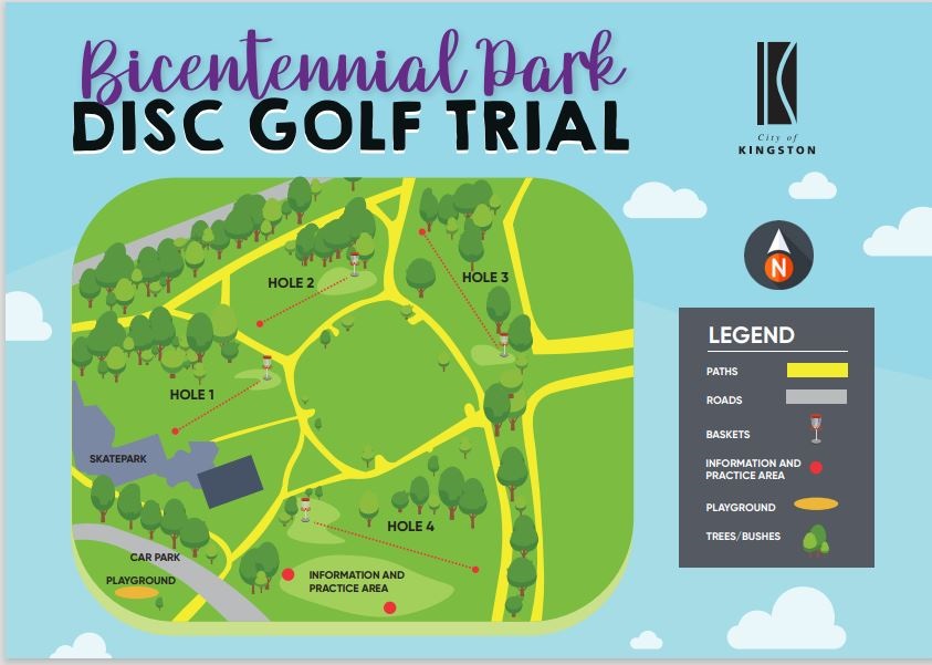Bicentenntial Park Disc Golf Map