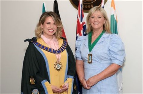 Mayor Jenna Davey-Burns and Deputy Mayor Tracey Davies post after election