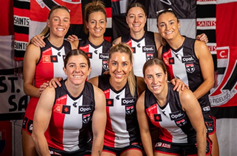 St Kilda AFLW 2023 leadership group
