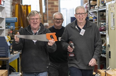 Mordialloc Men's Shed members hard at work