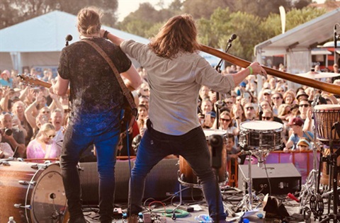 A large crowd takes in the music at Mordi Fest 2024.