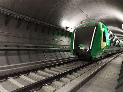 An artist impression of a SRL train.