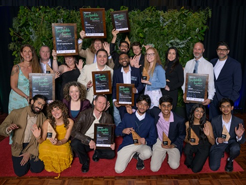 Sustainable Business Awards winners celebrating.
