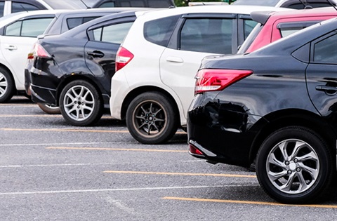 Cars parked in a parking lot