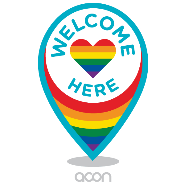 Colour logo for Welcome Here Project