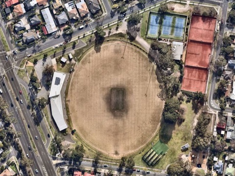 Aerial view of Gerry Green reserve