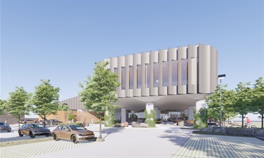 Artist renders of the New Aquatic and Leisure Centre