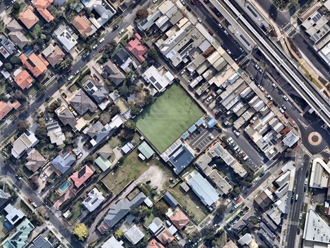 Aerial view of Parkdale Bowling Club