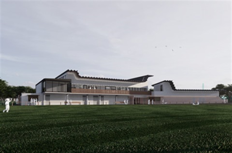 An artist's impression of the new pavillion to be built at Regents Park Aspendale